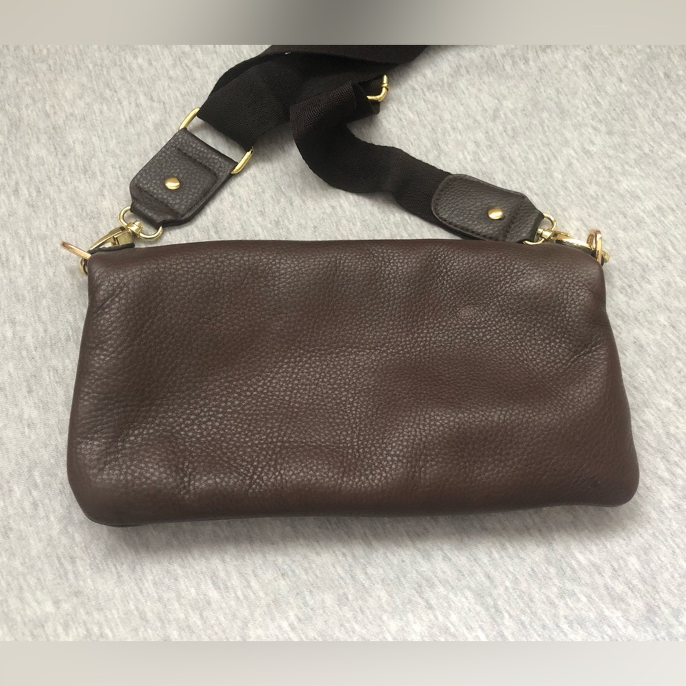 Lauren Ralph Lauren Leather Ralph Mini Crossbody Bag Brown - Picture 10 of 14